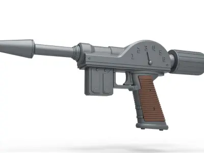 Lawgiver Mk1 of Judge Dredd 3D model