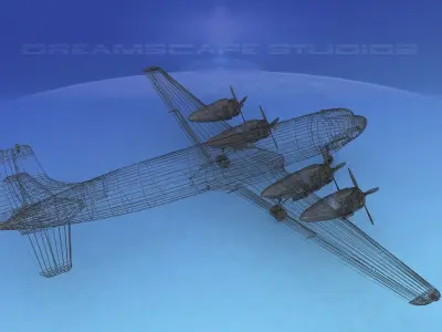 Douglas DC-7C Arlington Air 3D model