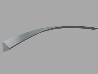 Car Spoiler 012 Low-poly 3D model