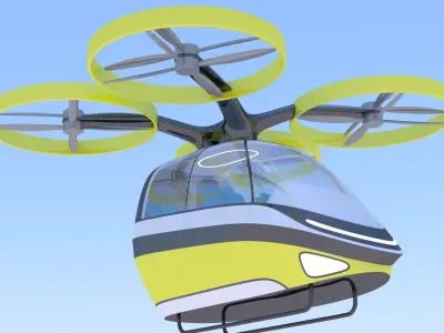 Passenger drone concept 9 3D model