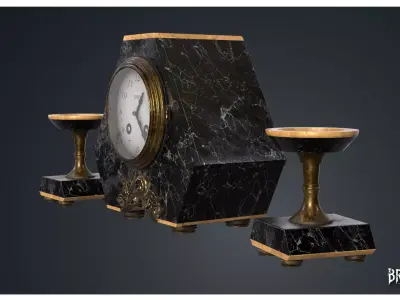 Mantel Clock 4 - Clocks 1900s 3D model