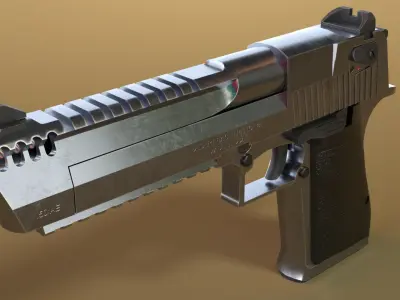 Desert Eagle Pistol Low-poly 3D model shop