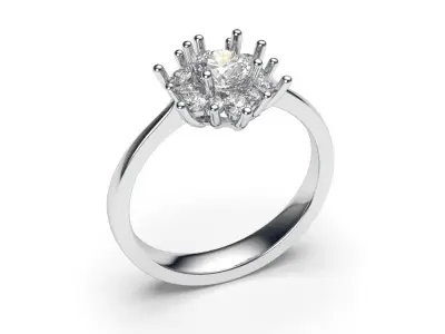 solitaire with ring sizes  9 part S94 3D print model