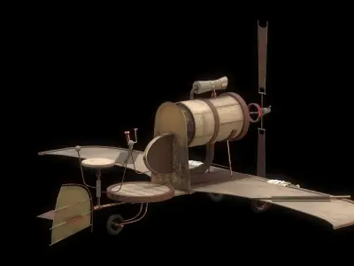 bicycle helicopter Low-poly 3D model