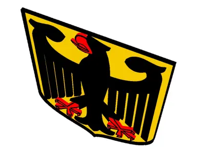 Coat of arms of Germany Low-poly 3D model