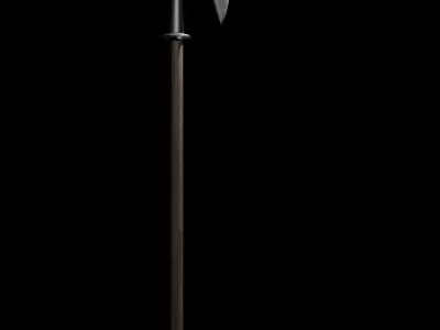 Poleaxe sword Low-poly 3D model
