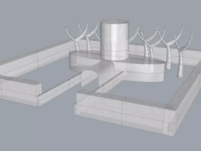 Geometric House Free 3D model