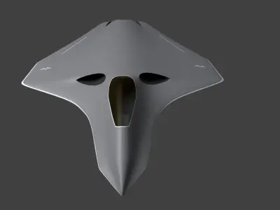 Sixth generation stealth fighter silent bat 3D model