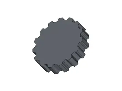 Timing Gear T Low-poly 3D model