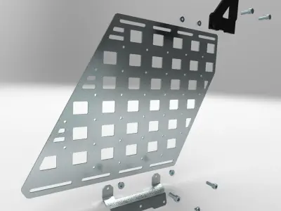 Nissan Pathfinder Terrano WD21 MOLLE Panel 3D model