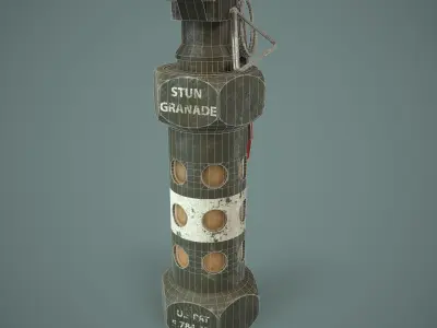 Stun Gragrenade Low-poly 3D model