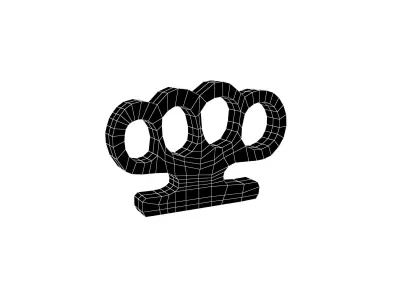 Knuckleduster v1 003 Low-poly 3D model