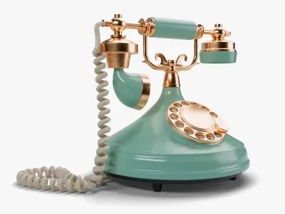 Vintage Art Deco Telephone 3D model
