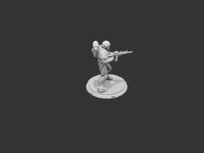 Storm Infantry with Plasma Rifle Low-poly 3D model