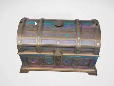 Old Wooden Chest 3D Asset 3D model