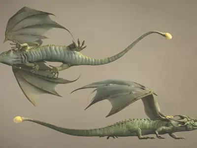 Dragon Low-poly 3D model 6