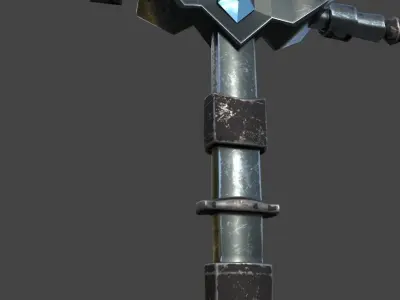 Simple medieval dark metal sword 8 k textures lowpoly Low-poly 3D model