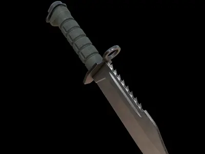 knife D80 tex Low-poly 3D model