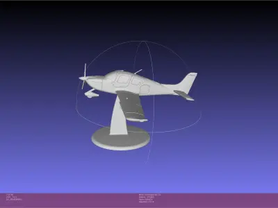 SR22 Cirrus Airplane Printable Miniature 3D print model