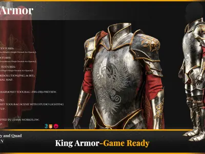 King Armor Low-poly 3D model