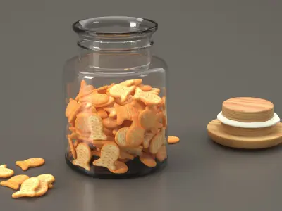 Glass Jars with Sweets Collection 3D model