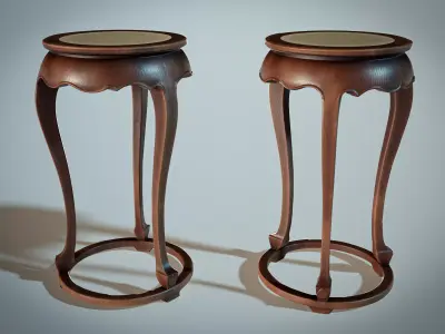 Victorian Round Table Low-poly 3D model