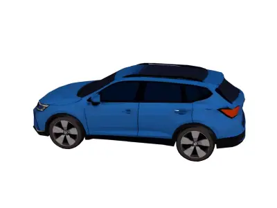 Low Poly Modern Generic SUV Vehicle Model PBR Texture Low-poly 3D model