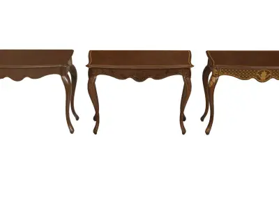 Classic side table 1000 Low-poly 3D model