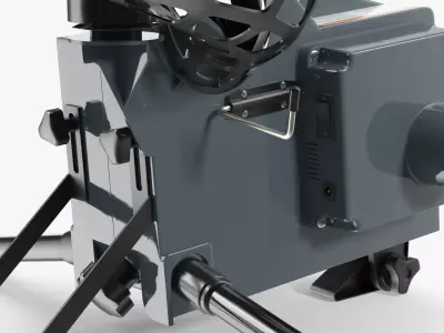 Baseball Catapult Pitch Trainer Grey 3D model