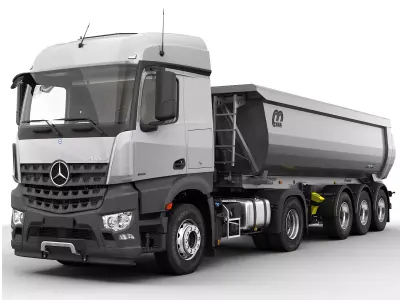 Mercedes Arocs Tipper Trailer 3D model