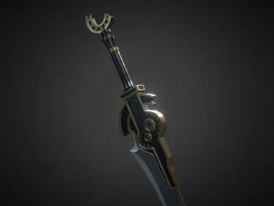 Sword titan Low-poly 3D model
