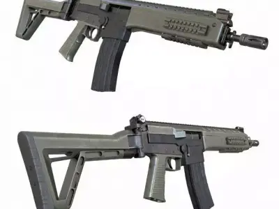 IA2 Assault Rifle Low-poly 3D model