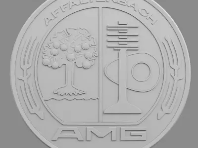 amg logo 3D model by 3dlogoman