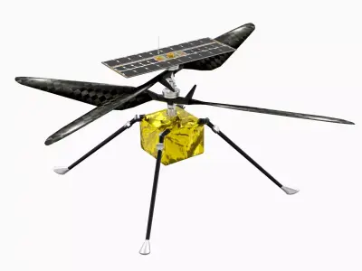 Ingenuity helicopter Low-poly 3D model