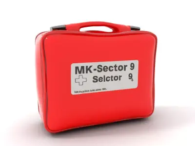 Red Emergency Kit Model Pack for Simulation and Training Low-poly 3D model