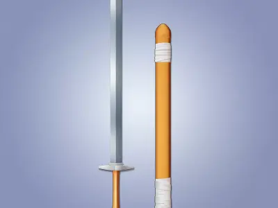 Anime Sword Low-poly 3D model purchase
