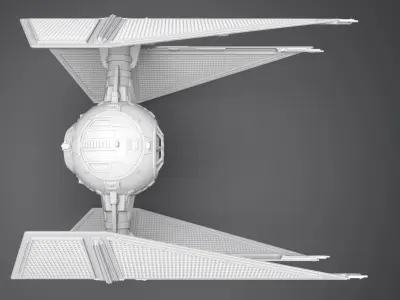 Tie Interceptor scale model 3D print model