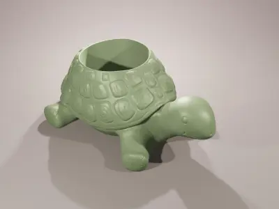Cute Turtleplanter Turtle Decor Kawaii highpoly 3D print model