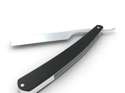 straight razor 3D model