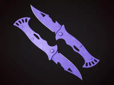 Knife 3 H Low-poly 3D model