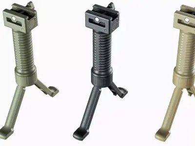 Bipod foregrip Battle Axe 20 AR 15 Low-poly 3D model