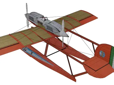 Savoia-Marchetti S65 Low-poly 3D model