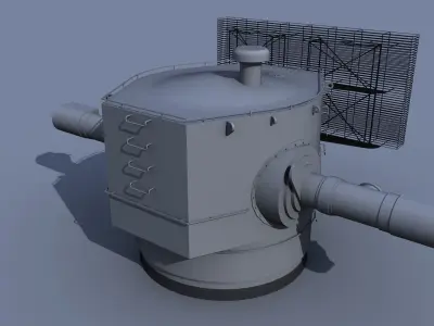 Battleship Bismarck 7m Rangefinder Free 3D model