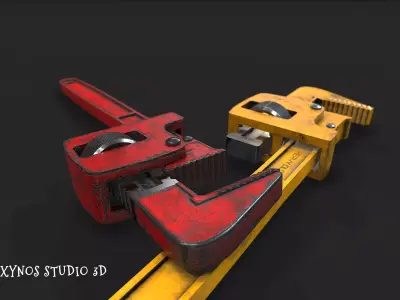 Wrench hammer Low-poly 3D model purchase
