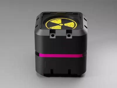 Hard Surface Sci-Fi Box  low-poly 3d model Low-poly 3D model