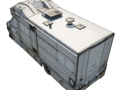 Recreational Vehicle Blue 3D model