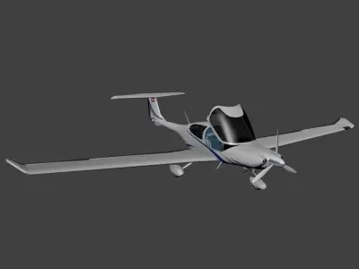 Diamond DA40 Free low-poly 3D model