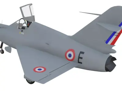 Nord 1405 Gerfaut II Low-poly 3D model