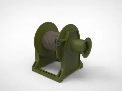 mooring winch ship 3D model