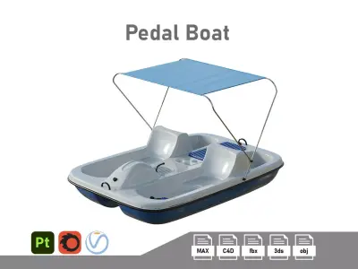 AquaNaut Pedal Boat Low-poly 3D model